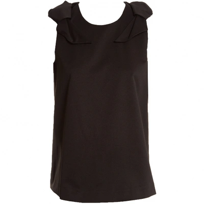 Pre-owned Edward Achour Black Polyester Top