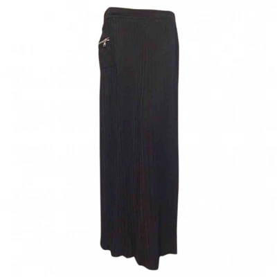Pre-owned Balmain Maxi Skirt In Black