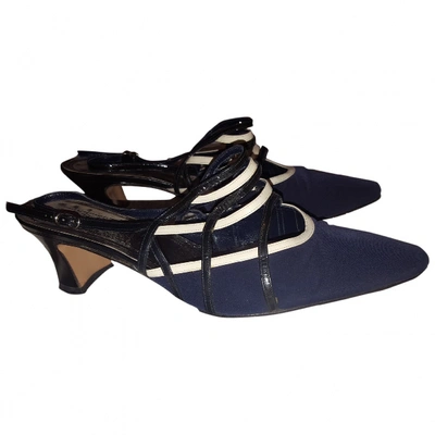 Pre-owned Kurt Geiger Cloth Flats In Blue
