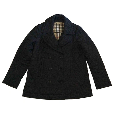 Pre-owned Burberry Black Polyester Jacket