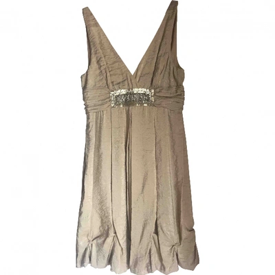 Pre-owned Bcbg Max Azria Mid-length Dress In Metallic