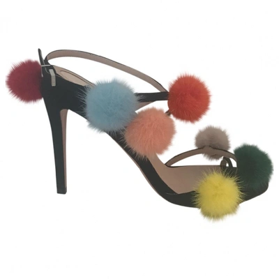 Pre-owned Fendi Multicolour Mink Sandals