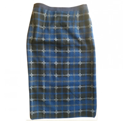 Pre-owned Ports 1961 Wool Mid-length Skirt In Blue