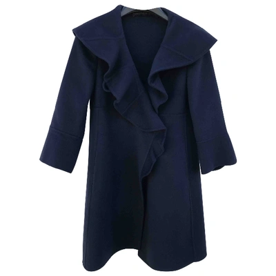 Pre-owned Ermanno Scervino Wool Coat In Blue