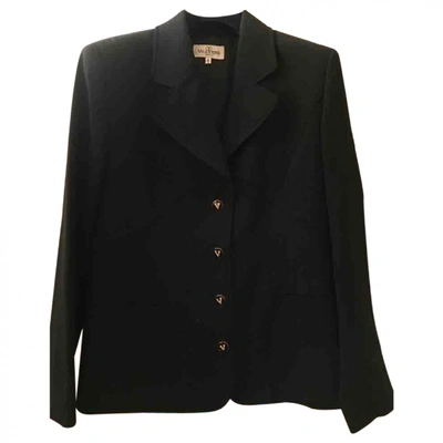 Pre-owned Valentino Wool Suit Jacket In Black