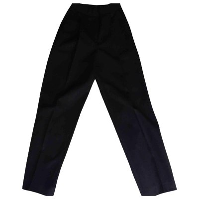 Pre-owned Faith Connexion Wool Straight Pants In Black