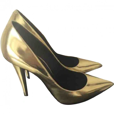 Pre-owned Giuseppe Zanotti Patent Leather Heels In Gold