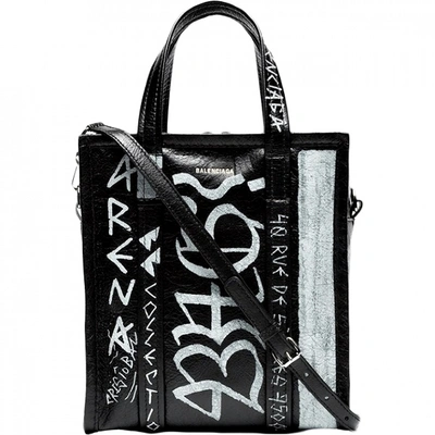 Pre-owned Balenciaga Bazar Bag Black Leather Handbag