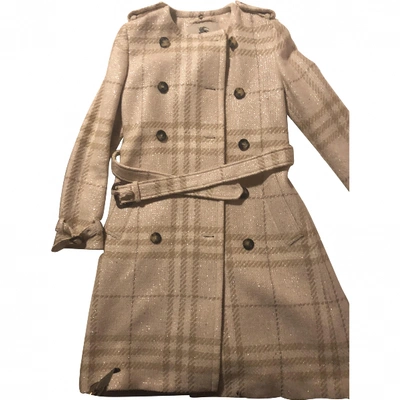 Pre-owned Burberry Beige Wool Coat