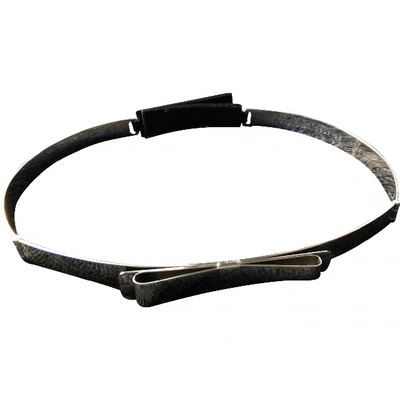 Pre-owned Miu Miu Belt In Silver