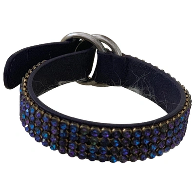 Pre-owned Swarovski Crystal Bracelet In Purple