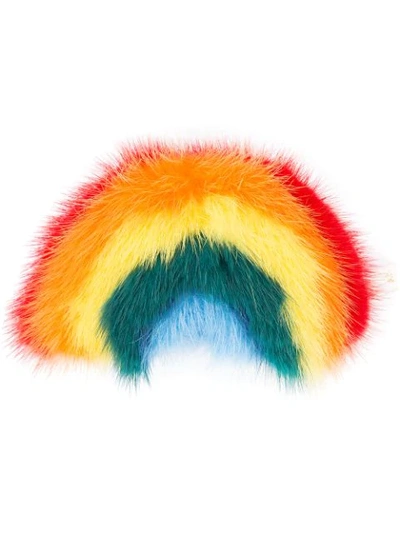 Anya Hindmarch 'rainbow' Mink Fur Sticker In Multi-colour