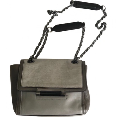 Pre-owned Diane Von Furstenberg Leather Handbag In Grey