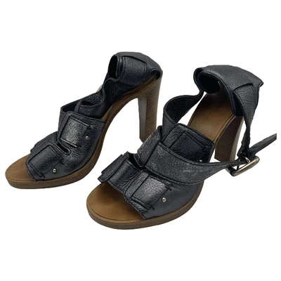 Pre-owned Chloé Leather Heels In Metallic