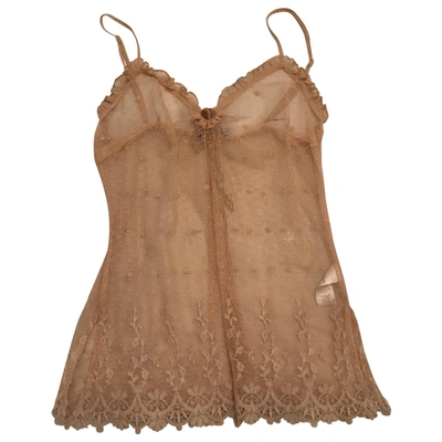 Pre-owned Zadig & Voltaire Lace Camisole In Beige