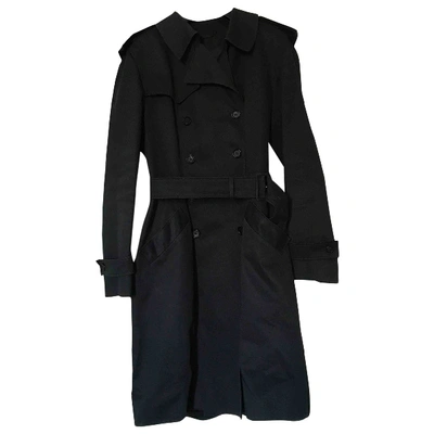 Pre-owned Prada Trench Coat In Blue