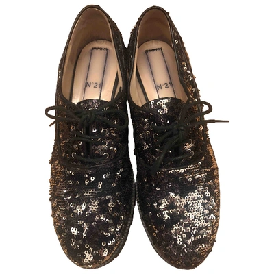 Pre-owned N°21 Glitter Lace Ups In Anthracite