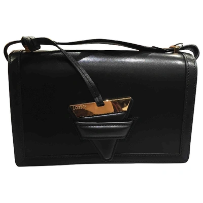 Pre-owned Loewe Barcelona Black Leather Handbag