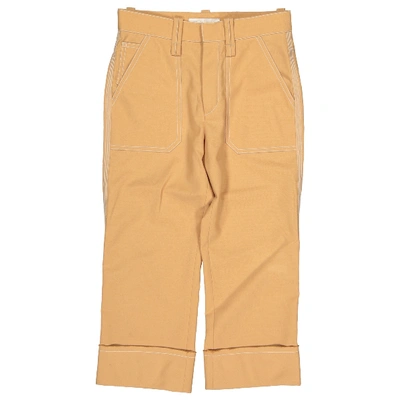 Pre-owned Chloé Trousers In Beige
