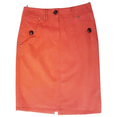 Pre-owned Burberry Mid-length Skirt In Orange