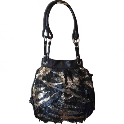 Pre-owned Antik Batik Leather Handbag In Black