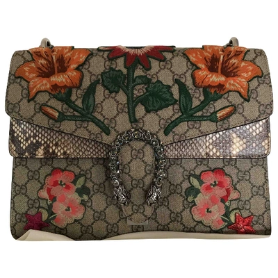 Pre-owned Gucci Dionysus Cloth Handbag In Brown