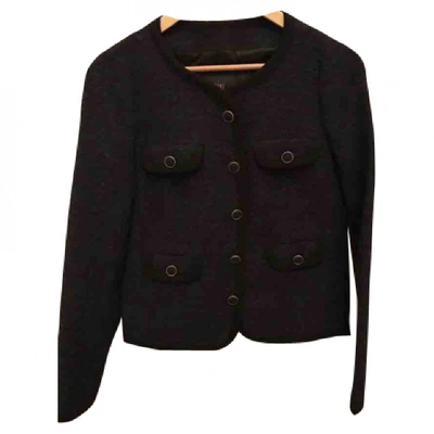 Pre-owned Maje Wool Jacket In Black