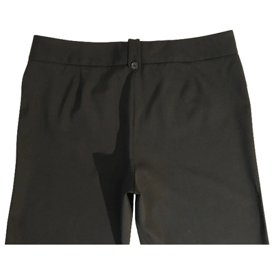 Pre-owned Michael Kors Wool Straight Pants In Black