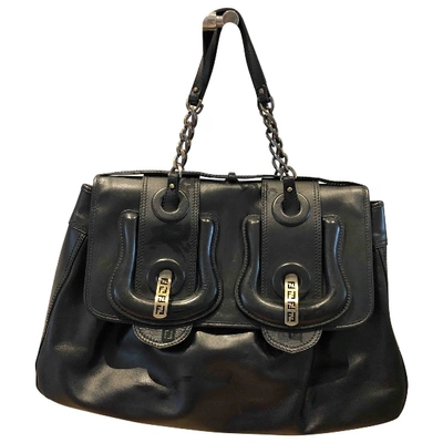 Pre-owned Fendi Bag Leather Handbag In Black