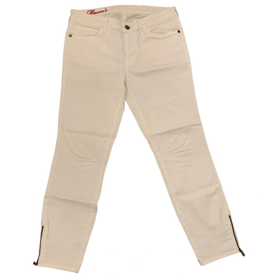 Pre-owned Mason Slim Jeans In White