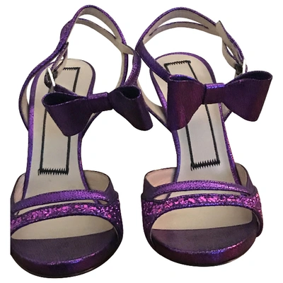 Pre-owned N°21 Leather Heels In Purple