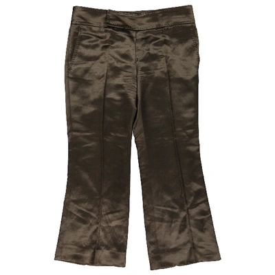 Pre-owned Gucci Linen Straight Pants In Khaki