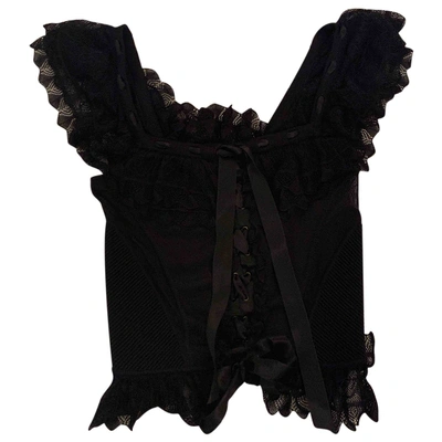 Pre-owned Valentino Lace Corset In Black