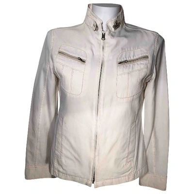 Pre-owned Fay Short Vest In White