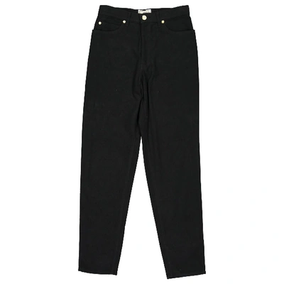 Pre-owned Versace Trousers In Black