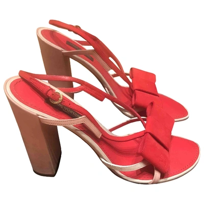 Pre-owned Louis Vuitton Sandals In Red