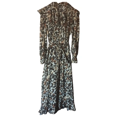 Pre-owned Sonia Rykiel Silk Mid-length Dress In Beige