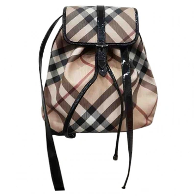 Pre-owned Burberry Cloth Backpack In Other