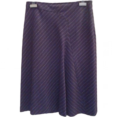 Pre-owned Philosophy Di Alberta Ferretti Wool Mid-length Skirt In Blue