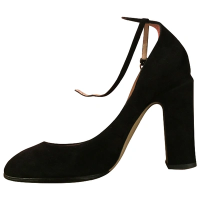 Pre-owned Valentino Garavani Tango Black Suede Heels