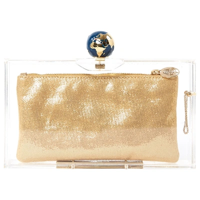 Pre-owned Charlotte Olympia Leather Clutch Bag In Gold
