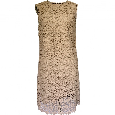 Pre-owned Dolce & Gabbana Wool Mid-length Dress In Beige
