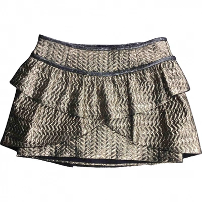 Pre-owned Isabel Marant Mini Skirt In Gold