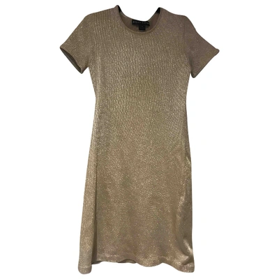 Pre-owned Ralph Lauren Silk Mid-length Dress In Gold