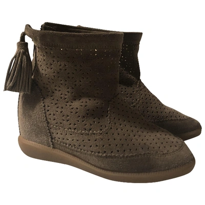 Pre-owned Isabel Marant Ankle Boots In Khaki