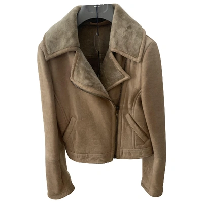 Pre-owned Prada Camel Fur Jacket