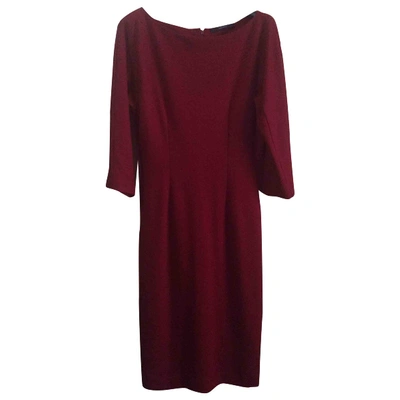 Pre-owned Gucci Wool Mid-length Dress In Red