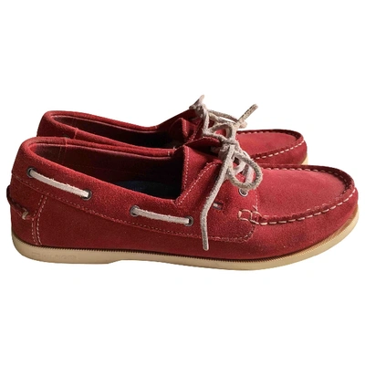 Pre-owned Tommy Hilfiger Red Leather Flats