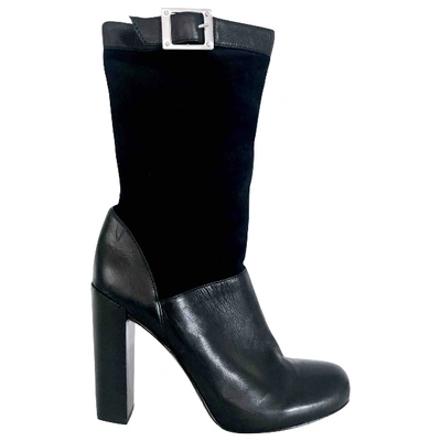 Pre-owned Rachel Zoe Leather Boots In Black
