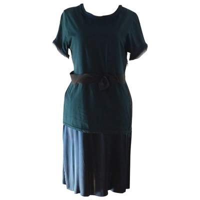 Pre-owned Lanvin Silk Mini Dress In Blue